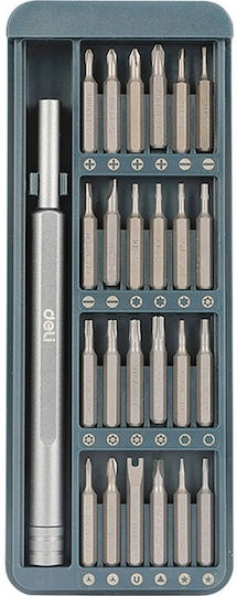 Deli Set Precision Screwdrivers with 25 Interchangeable Tips