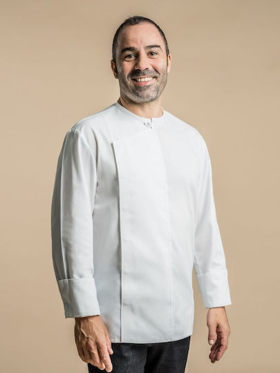Clement Design Σακάκι Σεφ Λευκό με Japan