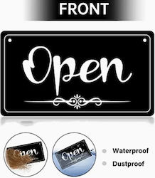 Ξυλινη Επιγραφή Επιχειρήσεις Διπλής Όψης Open Closed Spices Bazaar
