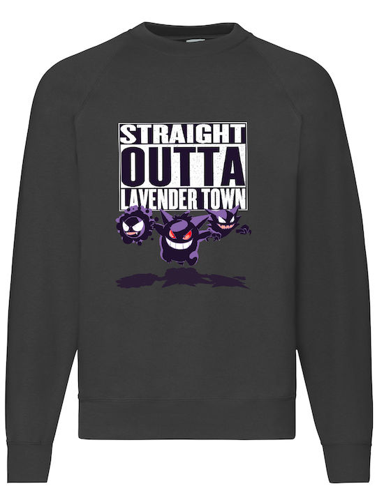 Fruit of the Loom Sweater Pokemon Gengar No21 Hanorace Pokemon Negru
