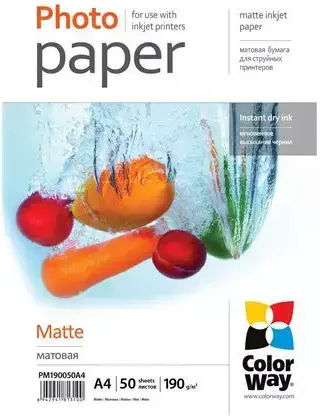 Colorway 190 G/m² A4 Matte Photo Paper