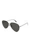 Alexander McQueen Unisex Γυαλιά Ηλίου με Γκρι Μεταλλικό Σκελετό και Μαύρο Φακό AM0120S-001