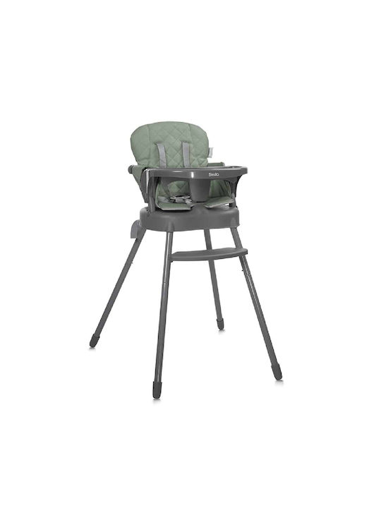 Lorelli Siesta Foldable Baby Highchair 3 in 1 with Adjustable Height Green Leather