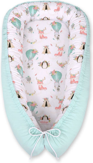 Bobono Βρεφικό Μαξιλάρι Φωλιά Beige, Light Mint