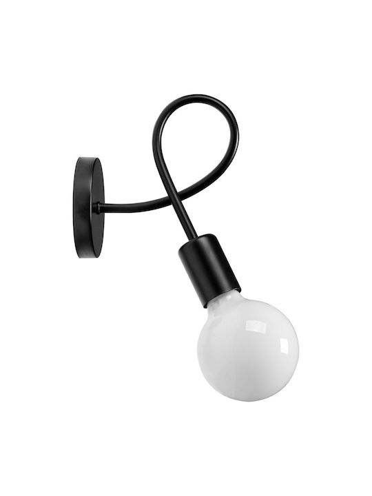 Toolight Leuchte Wand mit Fassung E27 Schwarz