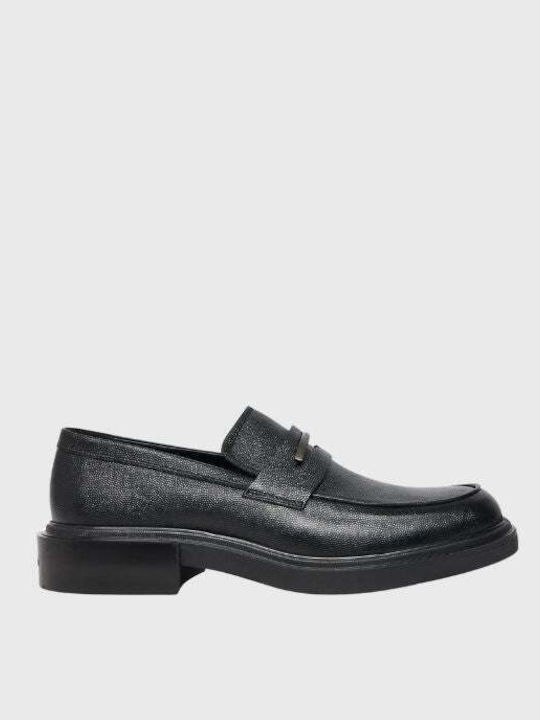 Men's Leather Moccasins Black