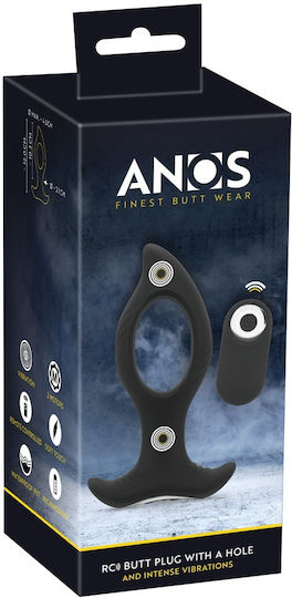 Anos Anal Plug mit Vibration Kabellos Schwarz