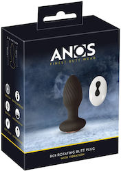 Anos Rotating Πρωκτική Σφήνα με Δυνατότητα Ασύρματης Λειτουργίας και Δόνηση Medium Χρυσή