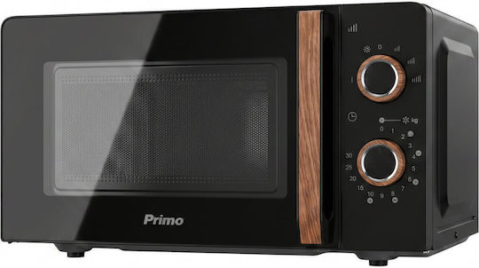 Primo PRMW-40463 Mikrowellenherd 20Es Schwarz/Holzoptik