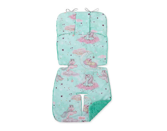 Bobono Minky Stroller Insert Mint Unicorns
