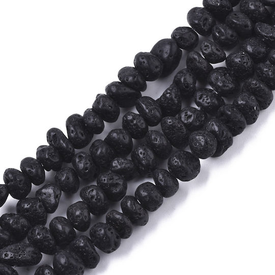 Irregular Black Lava Beads 4~10mm Approximately 75pcs