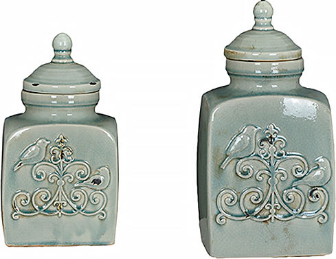 Set Keramische Roten Vasen Y44cm 2Stücke