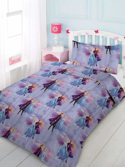 Marwa Set Kids Duvet Cover Single with Pillowcase Purple 160x240cm