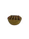 Runder Aschenbecher 16 Löcher Braun Gold Durchmesser 13cm X 6cm 690-502
