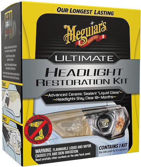 Meguiar's Ultimate Headlight Restoration Kit Satz Wiederherstellung und Entnebelung von Autoscheinwerfern