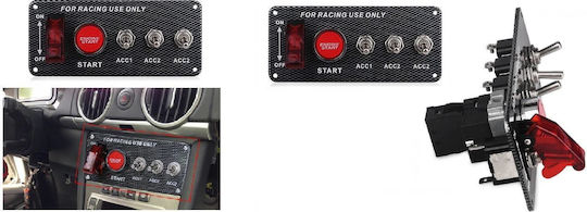 Engine Starter Button Panel 3 Switches 12v Engine Starter Carbon 51357 OEM