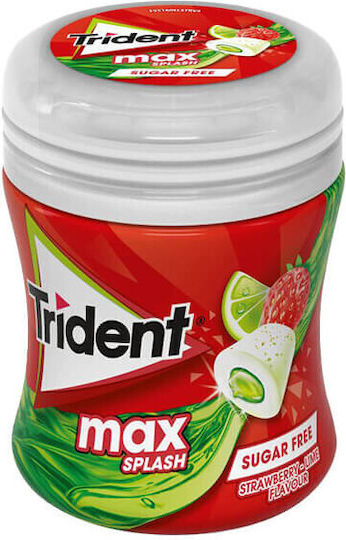 Trident Strawberry Chewing Gum With Strawberry & Lime Flavour 6pcs 50.6gr