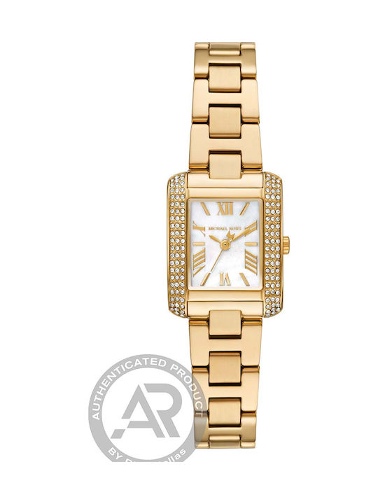 Michael Kors Emery Womens Watch 22mm Battery Chronograph With Gold Stainless Steel Bracelet