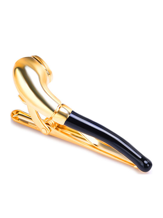 Erika Metallic Tie Clip Pipe/Gold 5cm