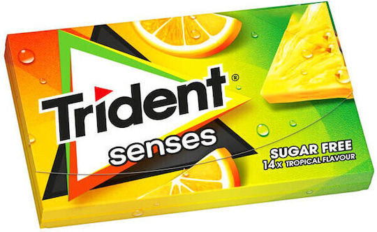 Trident Τσίχλες με Γεύση Τροπικά Φρούτα 12τμχ 27gr