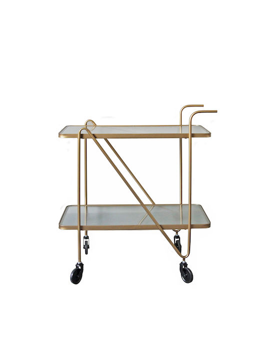 Freistehend Flaschenhalter Glas mit Rädern Bronze 70x84cm