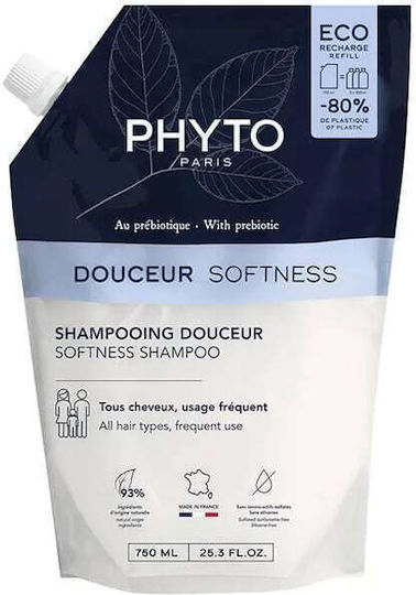 Phyto Douceur Softness Refill Shampoos Hydration & Shine 750ml