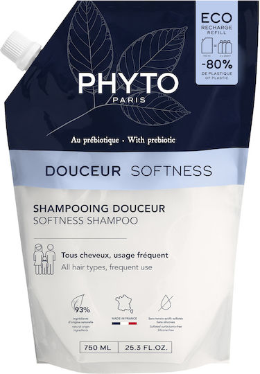 Phyto Douceur Softness Refill Σαμπουάν Ενυδάτωσης & Λάμψης 750ml
