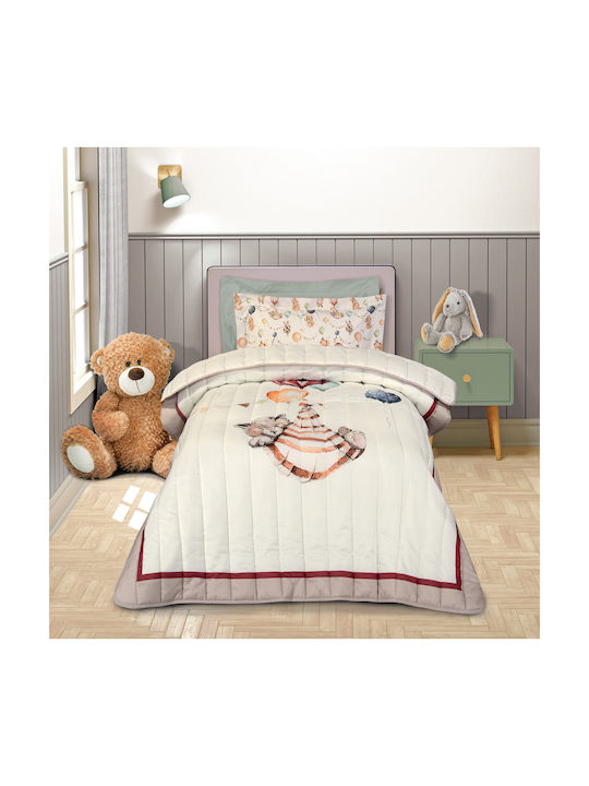 Greenwich Polo Club Kinderdecke Beidseitig Einzel mit Microfaserfüllung Beige, Bordeaux, Ochre 160x220cm