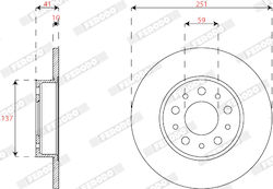 Ferodo Brake Disc Set 2 Pcs Rear Right Left Fiat Tipo 1.0-1.6d 10.15 Diameter 251 Mm Thickness 10 Mm 5 Holes Ferodo Brake Disc Set 2 Pcs Rear Right Left Fiat Tipo 1.0-1.6d 10.15 Diameter 251 Mm Thickness 10 Mm 5 Holes