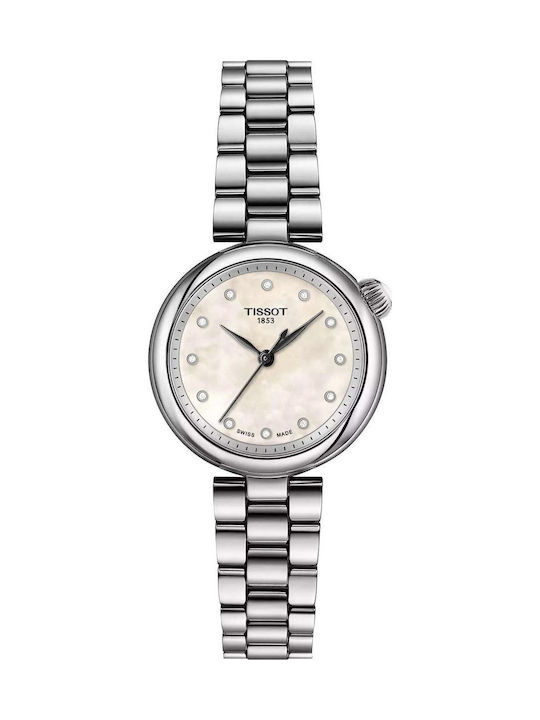 Tissot T-lady Womens Watch 28mm Battery with Silver Stainless Steel Bracelet