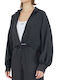 Damen Bluse Satin Gray