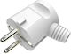 Male Schuko Plug Side White
