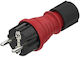 Male Schuko Plug Waterproof Red Black