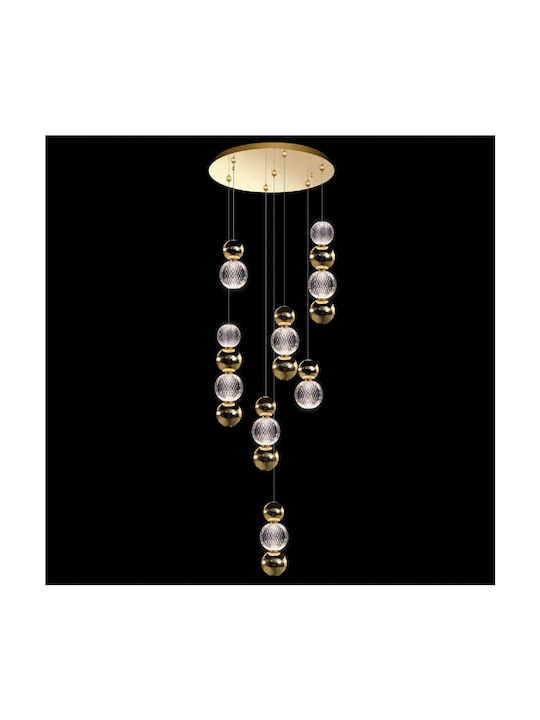 Elmark Chandelier LED Gold 955DIAMOND2830PGD