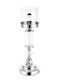 Karvounis Candle Holder Glass in Silver Color 9.8x12x36cm 1pcs