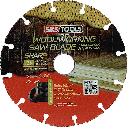 SKS Tools Cutting Disc Construction Materials Hole Diameter 125mm 1pcs