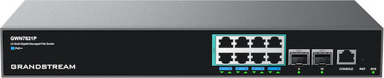 Grandstream GWN7821P Managed L2 PoE++ Switch με 8 Θύρες Gigabit (1Gbps) Ethernet και 2 SFP Θύρες