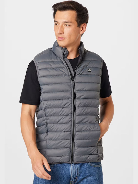 Blend Sleeveless Jacket Gray