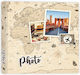 Album 31x32cm Vintage Travel Map 50 Magnetic Pa...