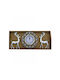 Antique Wall Clock Plastic Silver 23x14cm