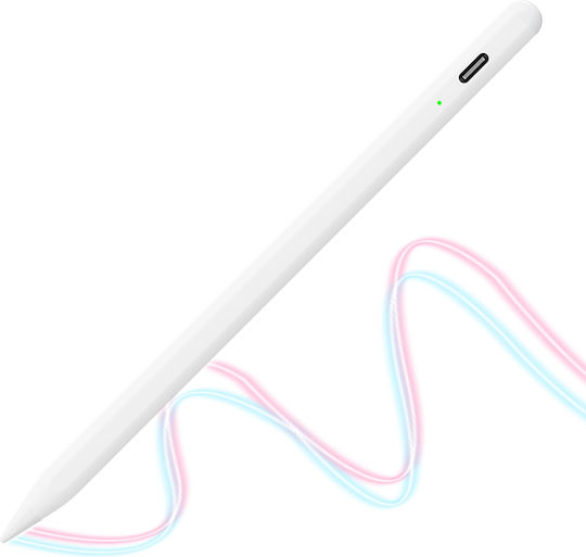 Techsuit AC10-CP Digital Touch Pen mit Palm Rejection für iPad in Weiß Farbe