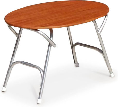 Forma Marine Klappbarer Aluminium-Teak-Ovalbootstisch 95x65x61cm M900t