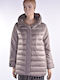 Women's Long Lifestyle Jacket for Winter Cigar