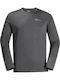 Jack Wolfskin Sky Thermal Ανδρική Ισοθερμική Μακρυμάνικη Μπλούζα Γκρι