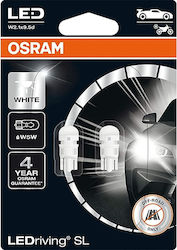 Osram Λάμπες W5W / W2.1X9.5D / T10 LED Ψυχρό Λευκό 2τμχ
