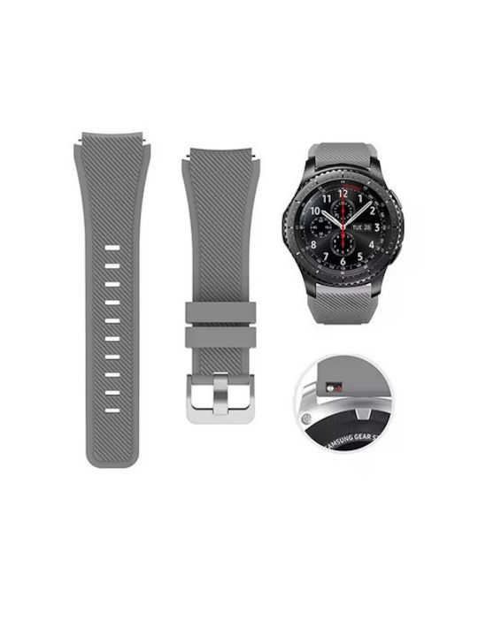 Γκρι Λουρακι Σιλικονης 22mm Samsung & Huawei Smart Watch