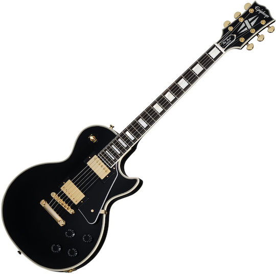 Epiphone Les Paul Custom Elektrische Gitarre Einfacher Schnitt Schwarz mit Tasche