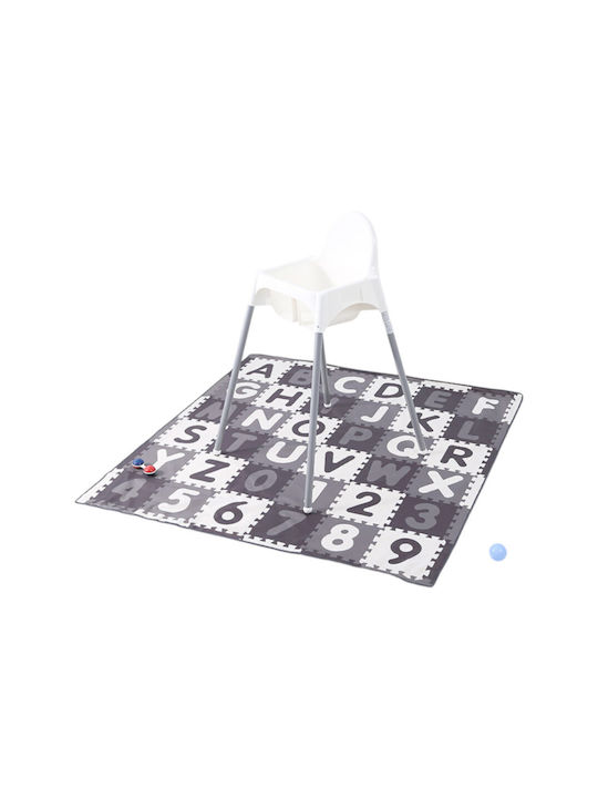 Queen Mother Alphabet Zahlen Kinderteppich Weiß 130x130cm