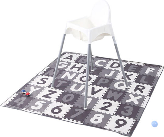 Queen Mother Alphabet Numbers Kids Rug White 130x130cm