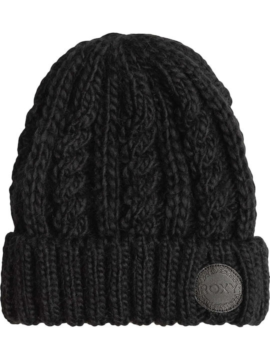 Tram Beanie Unisex Σκούφος Πλεκτός σε Μαύρο χρώμα